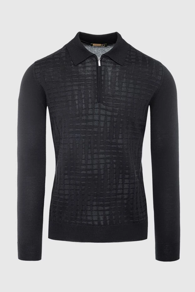 Zilli man long sleeve polo in silk and cashmere black for men 164844 - photo 1