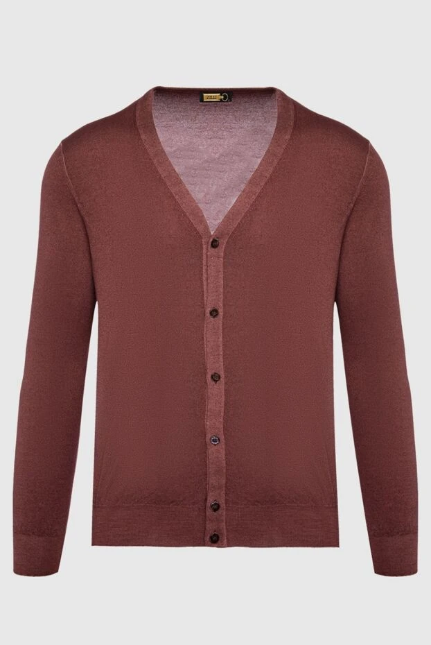 Zilli brown cashmere and silk cardigan for men 164854 - photo 1