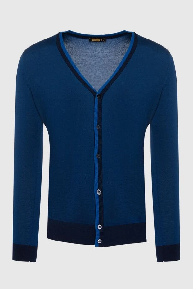 Zilli man men's cashmere and silk cardigan blue buy with prices and photos 164860 - photo 1