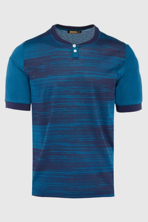 Zilli мужские футболка из хлопка и шелка синяя мужская купить с ценами и фото 164864 - фото 1