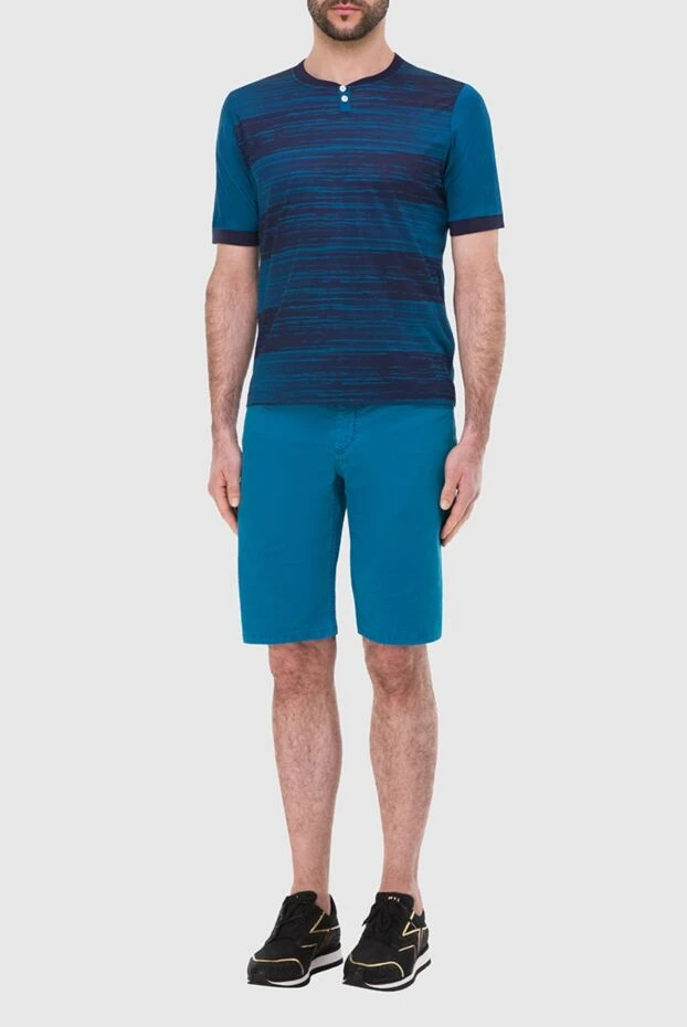 Zilli мужские футболка из хлопка и шелка синяя мужская купить с ценами и фото 164864 - фото 2