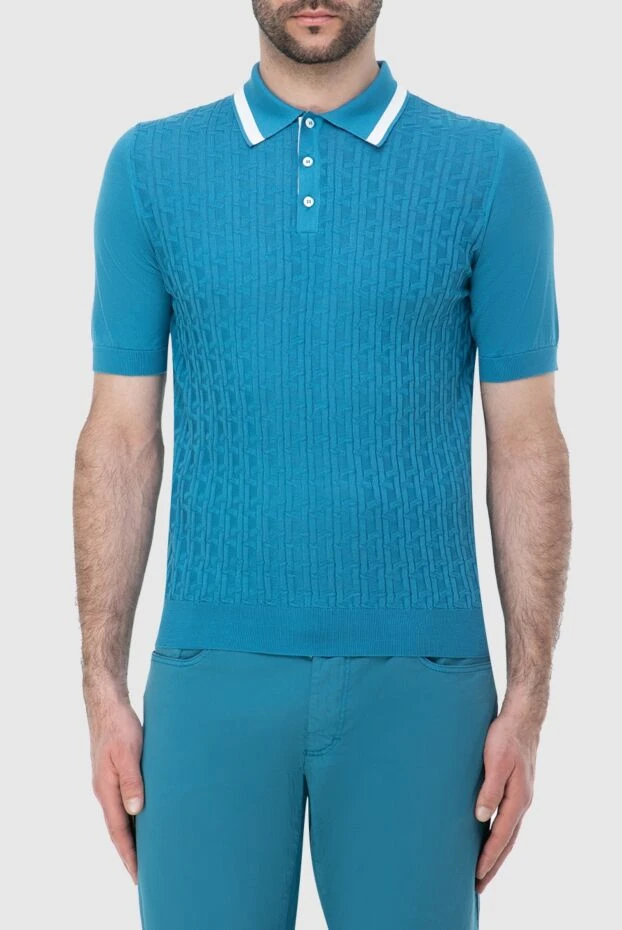 Zilli man blue cotton polo for men 164954 - photo 3