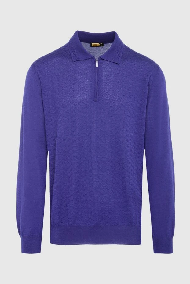 Zilli man long sleeve polo in silk and cashmere violet for men 164883 - photo 1