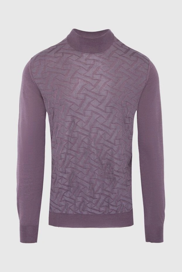 Zilli man men's jumper with a high stand-up collar, cashmere and silk, pink buy with prices and photos 164895 - photo 1