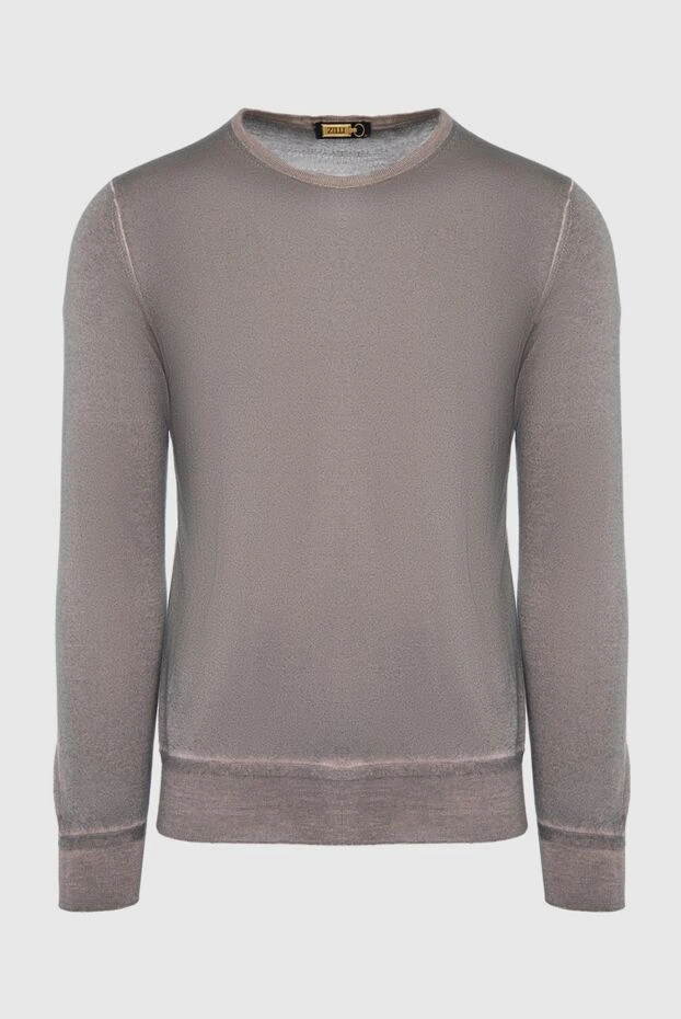 Zilli man cashmere and silk jumper brown for men buy with prices and photos 164897 - photo 1