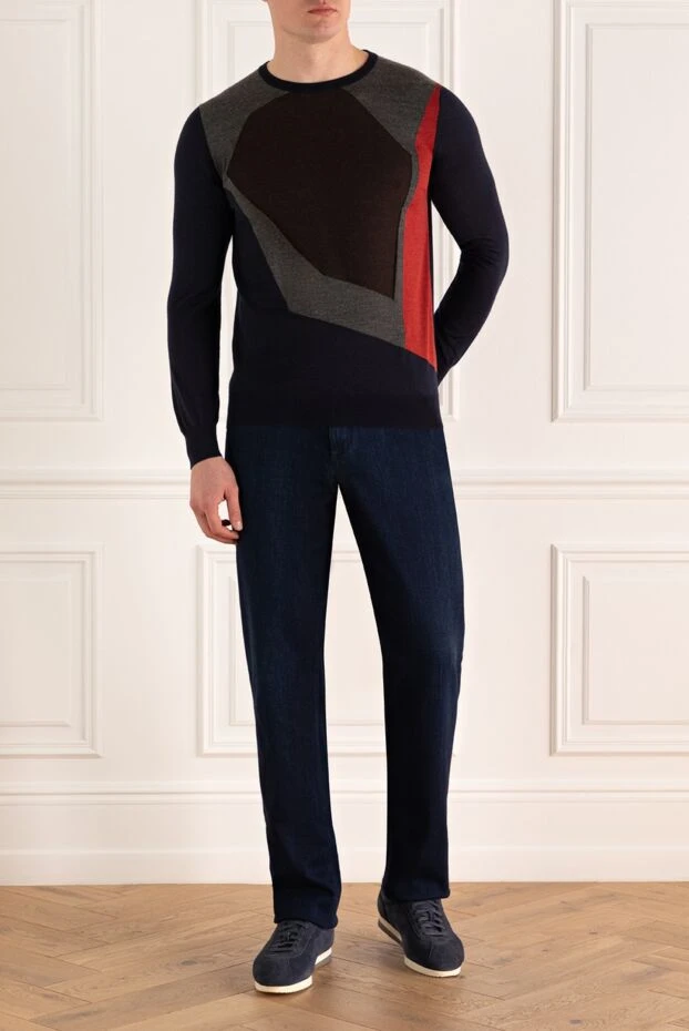 Zilli man cashmere and silk jumper gray for men buy with prices and photos 164901 - photo 2