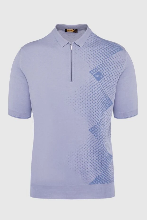 Zilli man cotton and silk polo blue for men buy with prices and photos 164907 - photo 1