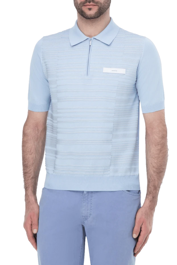 Zilli man blue cotton polo for men 164954 - photo 3