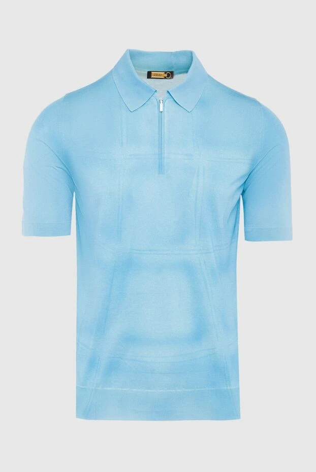 Zilli man blue silk and viscose polo for men buy with prices and photos 164920 - photo 1