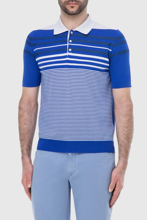 Zilli man blue cotton polo for men 164954 - photo 3