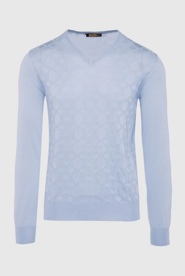 Zilli man blue silk jumper for men buy with prices and photos 164939 - photo 1