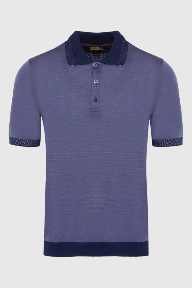 Zilli man cotton and silk polo blue for men buy with prices and photos 164955 - photo 1