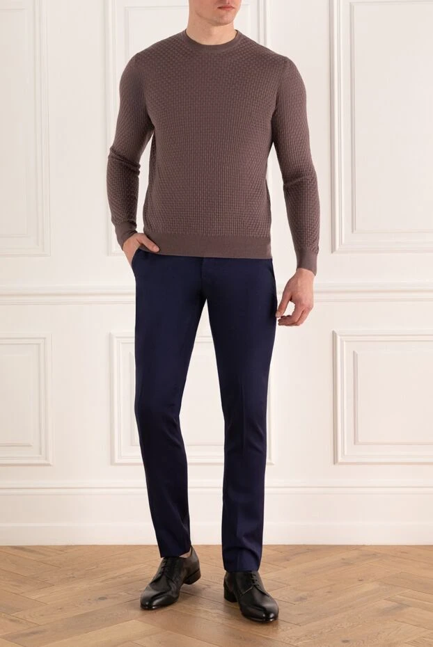 Zilli man cashmere and silk jumper brown for men buy with prices and photos 164958 - photo 2