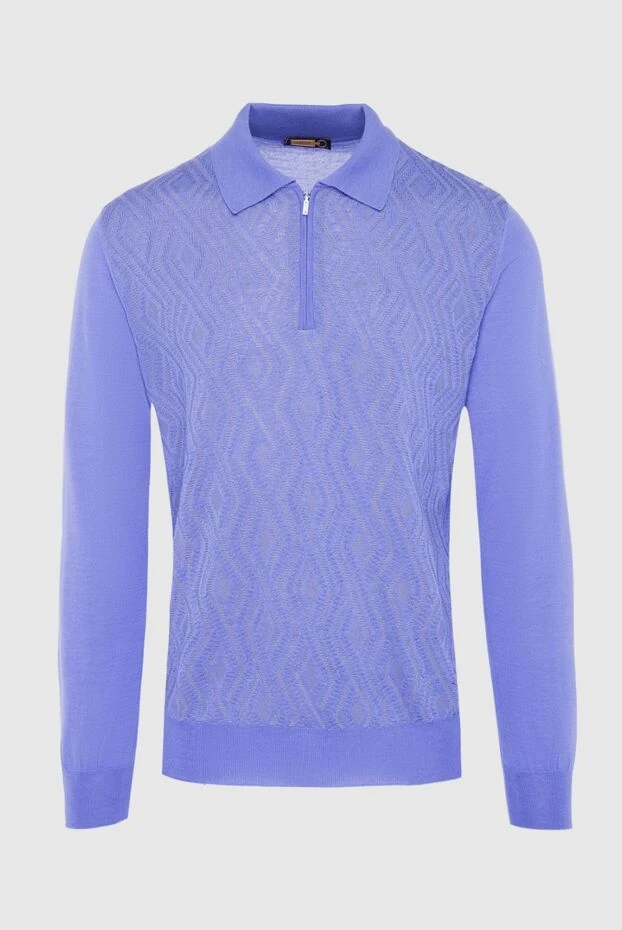 Zilli man long sleeve polo in silk and cashmere violet for men buy with prices and photos 164959 - photo 1
