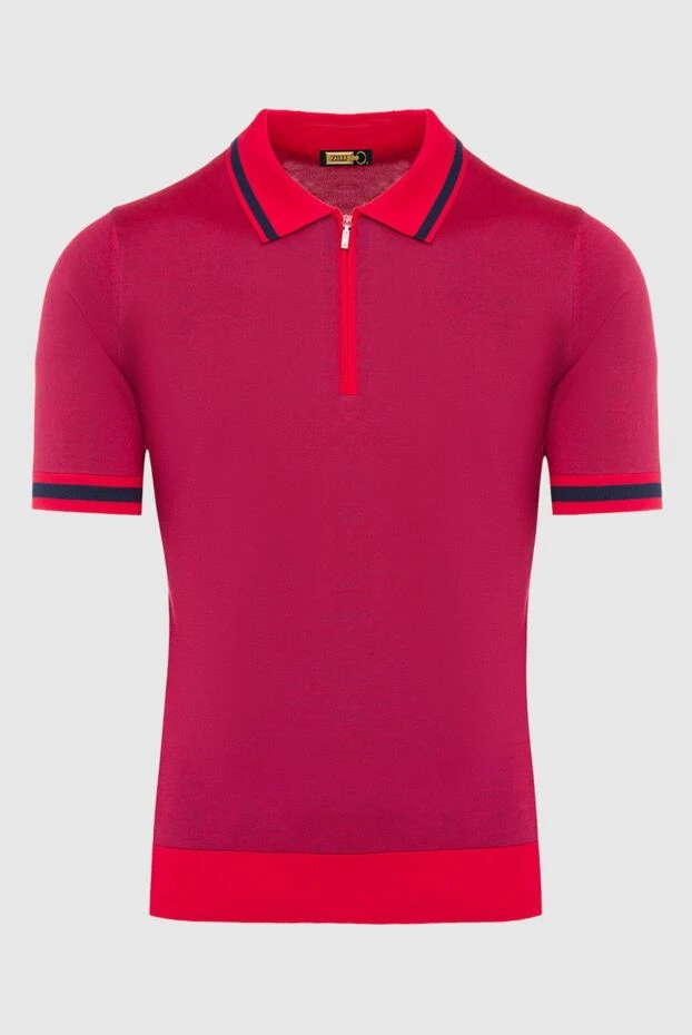 Zilli red polo shirt with contrast trimming for men 196321 - photo 1