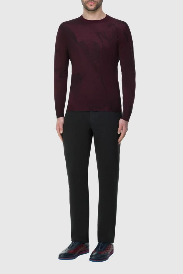 Zilli man cashmere, silk and silk jumper burgundy for men buy with prices and photos 164964 - photo 2
