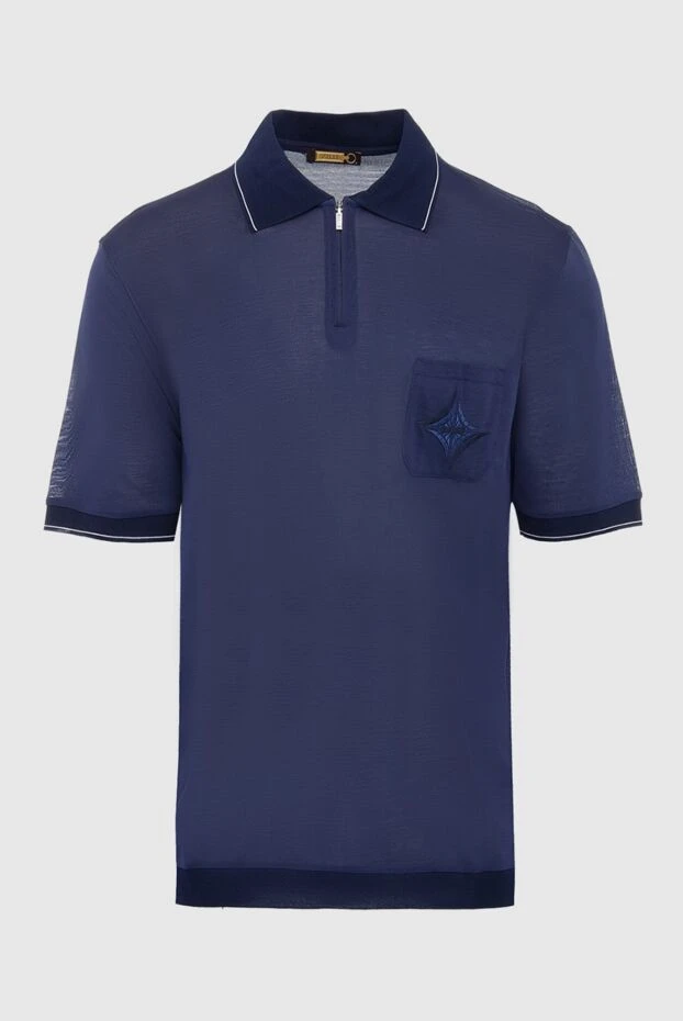 Zilli man cotton and silk polo blue for men buy with prices and photos 164970 - photo 1