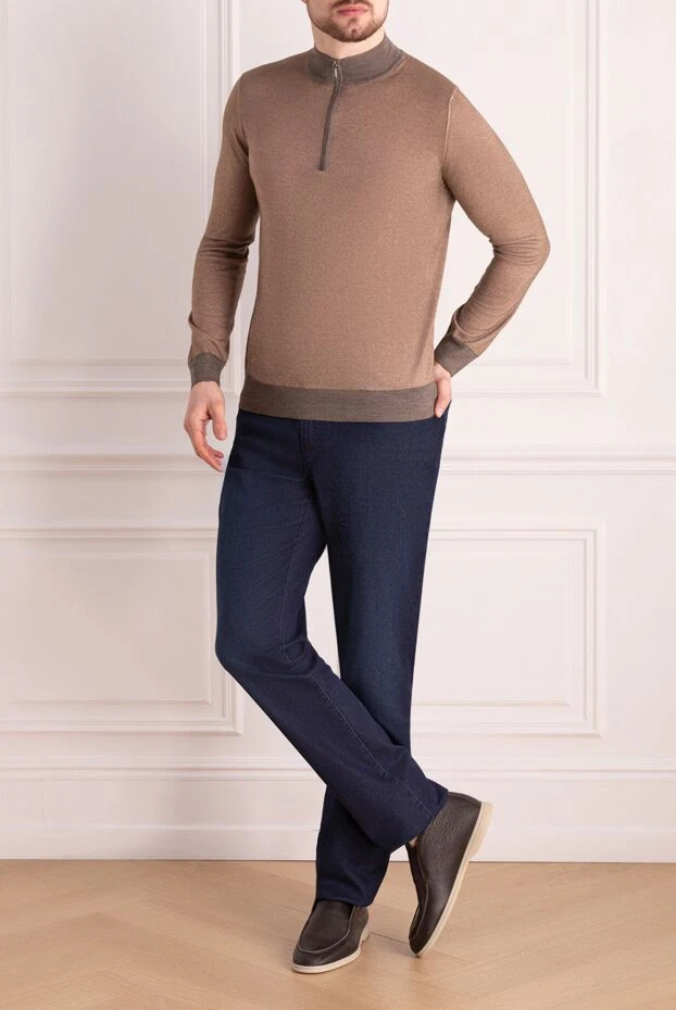 Zilli man troyer cashmere and silk brown for men buy with prices and photos 164977 - photo 2