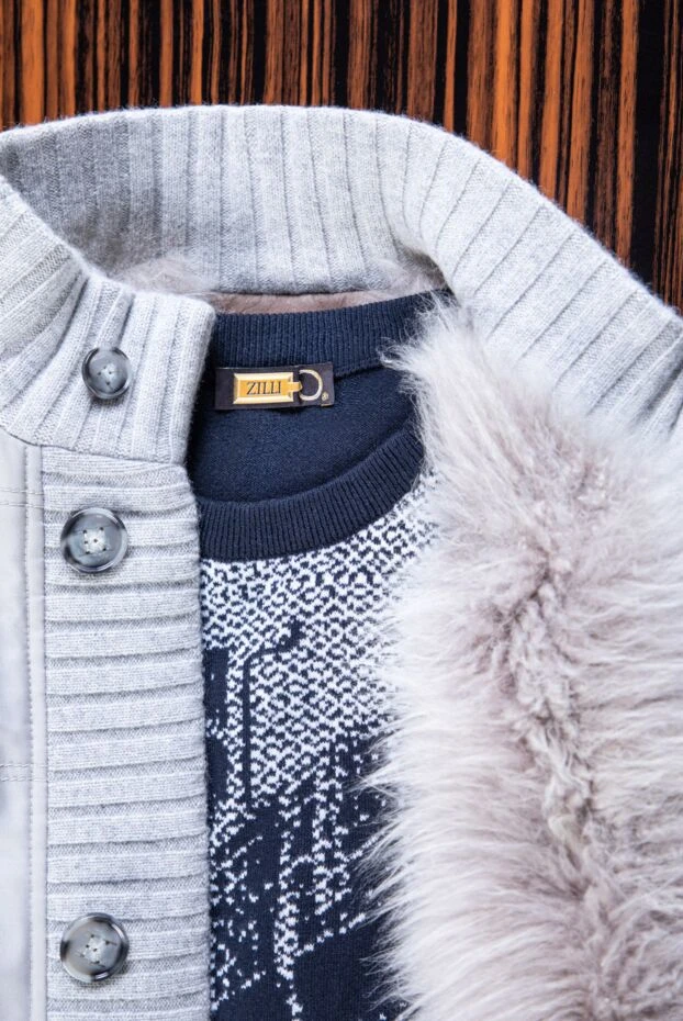 Zilli black cashmere jumper with light pattern for men 164981 - photo 2