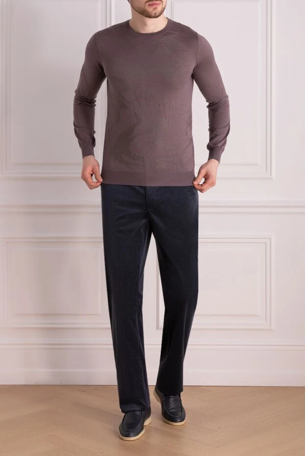 Zilli man cashmere and silk jumper purple for men buy with prices and photos 164993 - photo 2