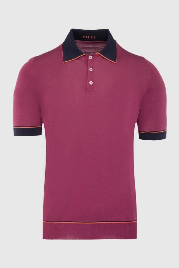 Zilli man silk and viscose polo burgundy for men buy with prices and photos 164994 - photo 1