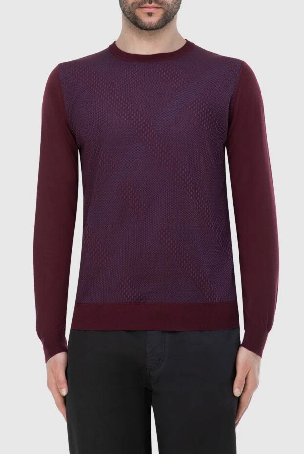 Zilli man cashmere and silk jumper burgundy for men buy with prices and photos 164996 - photo 2