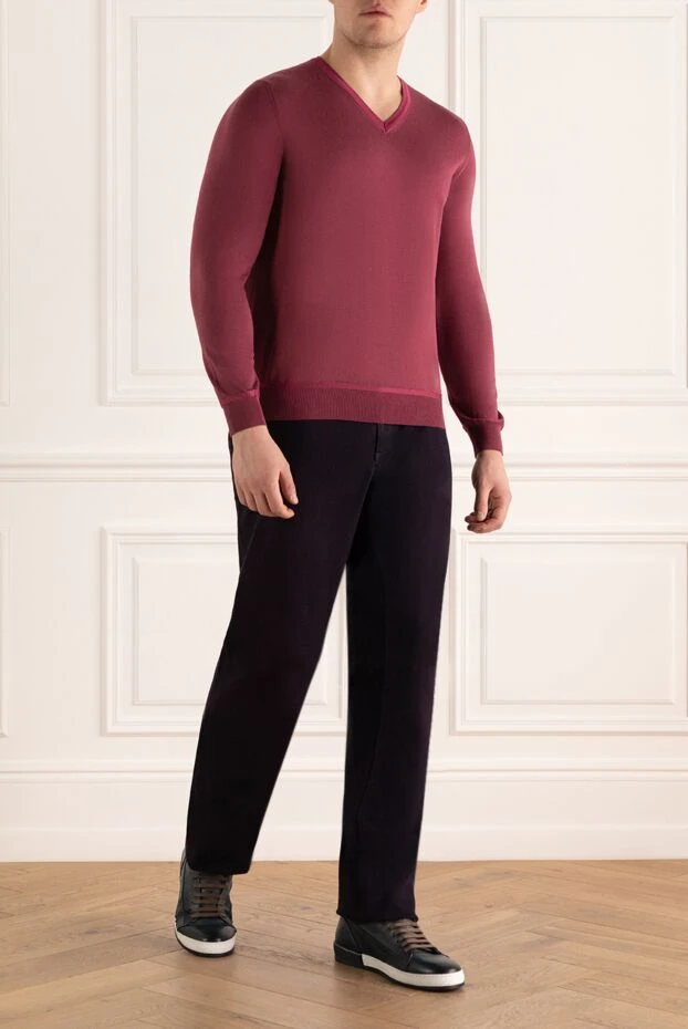 Zilli man silk and cotton jumper pink for men 164998 - photo 2