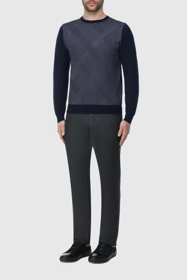 Zilli man cashmere and silk jumper blue for men buy with prices and photos 164999 - photo 2