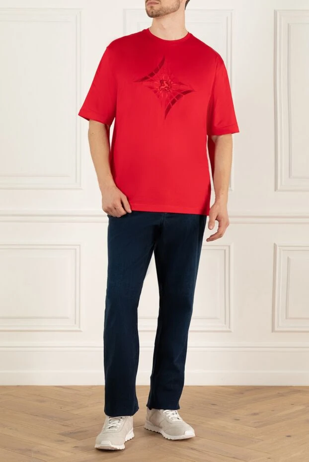 Zilli мужские футболка из хлопка красная мужская купить с ценами и фото 165000 - фото 2