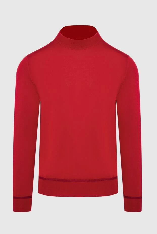 Zilli man men's jumper with a high stand-up collar, cashmere and silk, red buy with prices and photos 165002 - photo 1