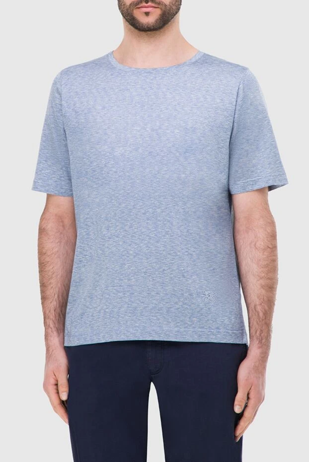 Zilli мужские футболка из шелка голубая мужская купить с ценами и фото 165009 - фото 2