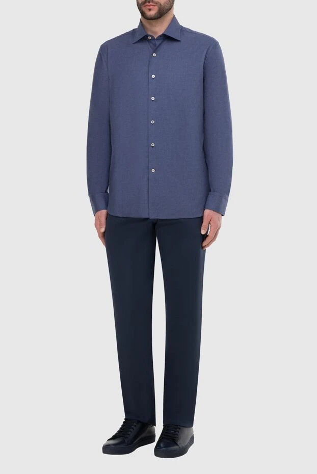 Alessandro Gherardi man blue cotton shirt for men buy with prices and photos 165029 - photo 2