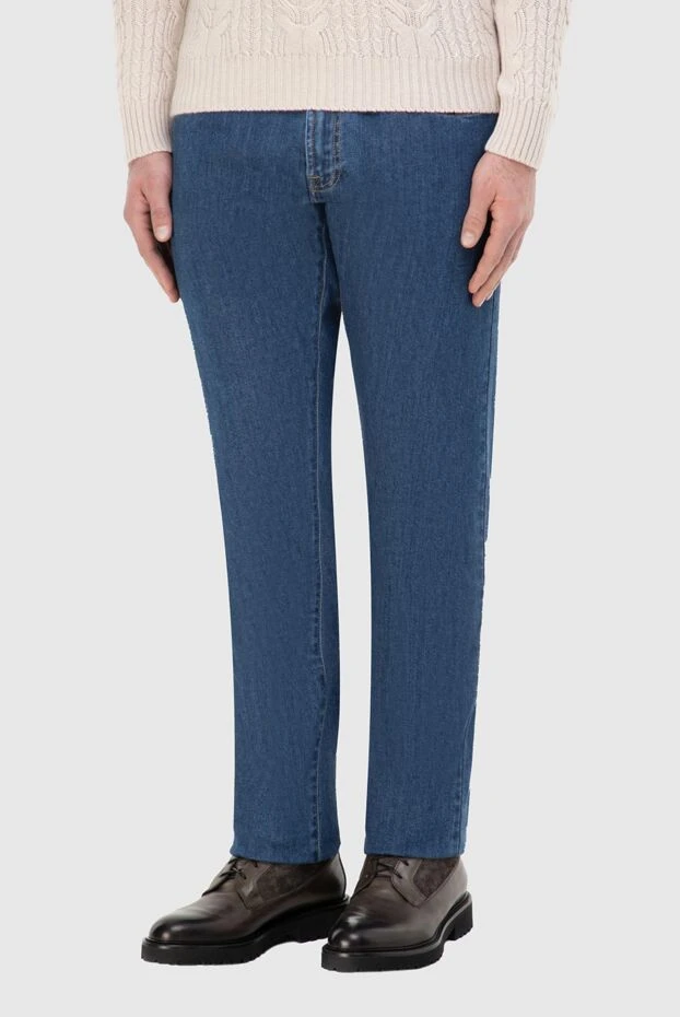 Scissor Scriptor мужские джинсы из хлопка и кашемира синие мужские купить с ценами и фото 165038 - фото 2