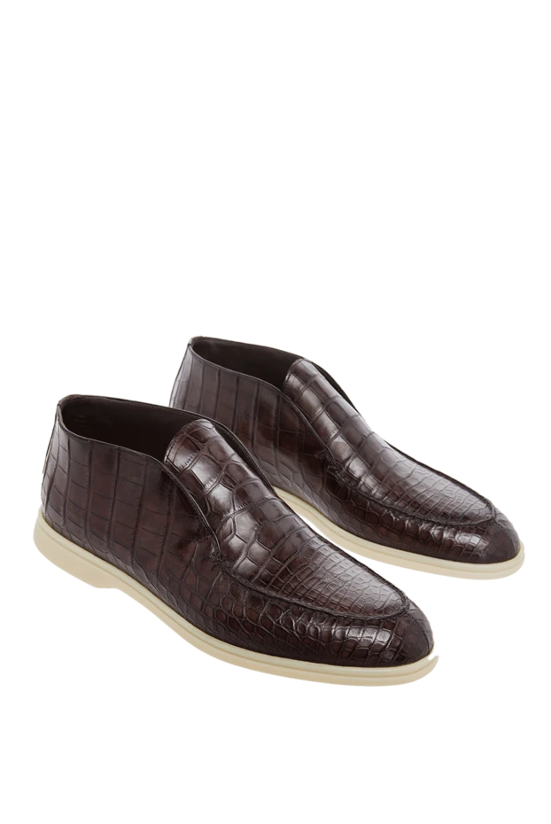 Cesare di Napoli man brown crocodile leather loafers for men 165067 - photo 3