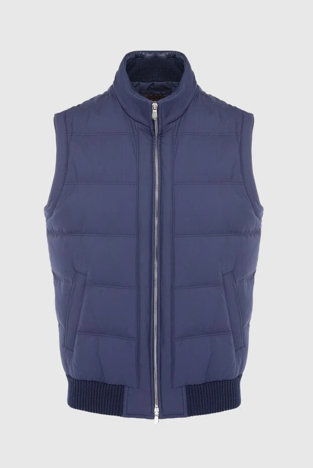 Enrico Mandelli man wool and cashmere vest blue for men buy with prices and photos 165078 - photo 1