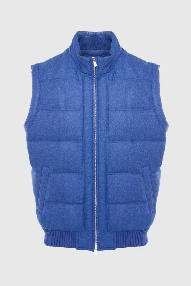 Enrico Mandelli man wool and cashmere vest blue for men buy with prices and photos 165081 - photo 1