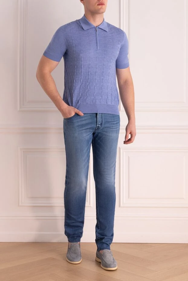 Jacob Cohen man cotton and elastane blue jeans for men 165105 - photo 2