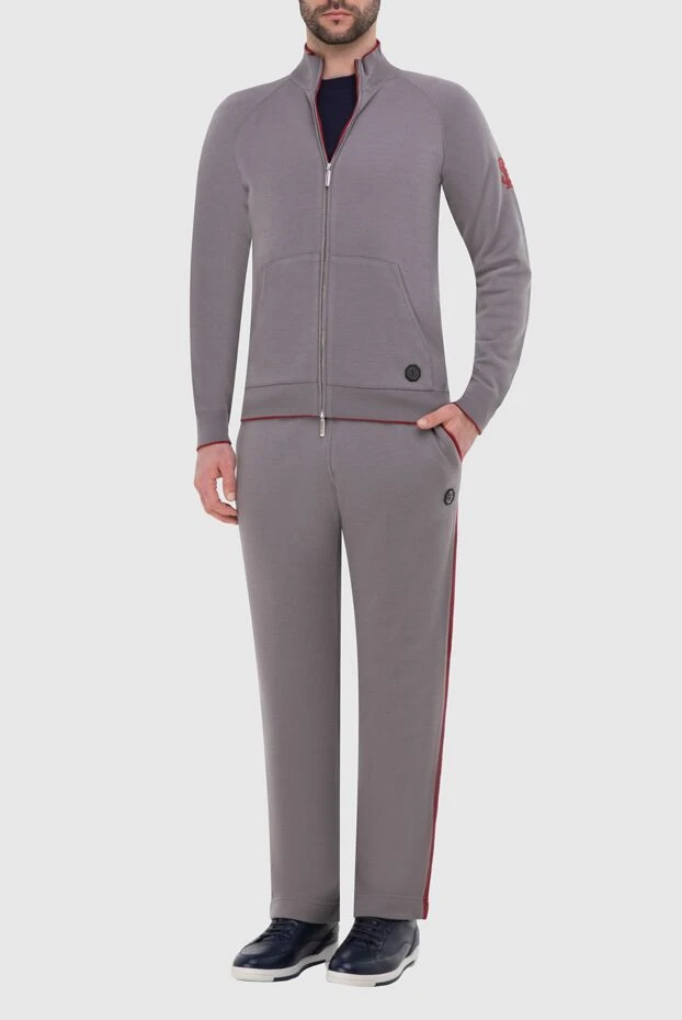 Stefano Ricci men's sports suit made of wool and silk gray 165118 - photo 2