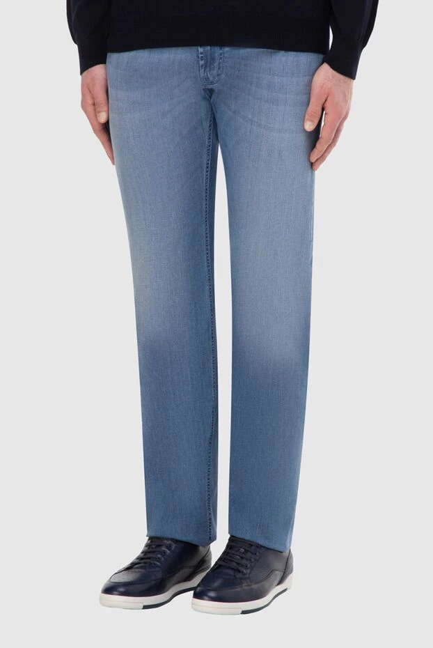 Stefano Ricci blue cotton and elastane jeans for men 165119 - photo 3