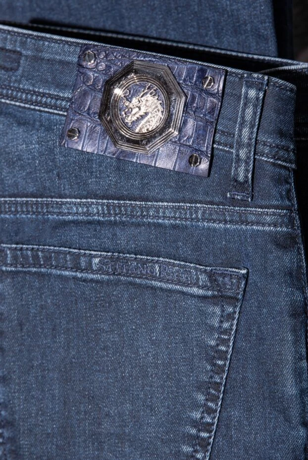 Stefano Ricci сині чоловічі джинси з бавовни на кожен день 165122 - фото 2