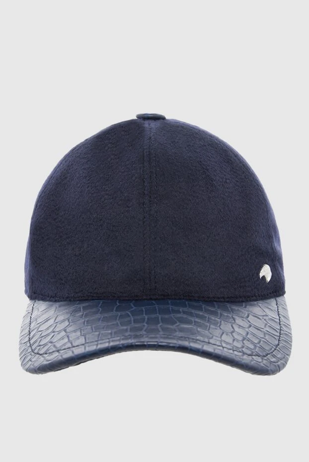 Stefano Ricci кепка з кашеміру та шкіри крокодила коричнева чоловіча 165133 - фото 1