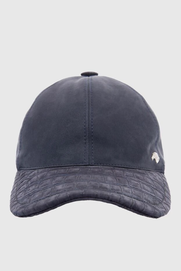 Stefano Ricci кепка из нубука и кожи крокодила коричневая мужская кепка из нубука и кожи крокодила 165134 - фото 1