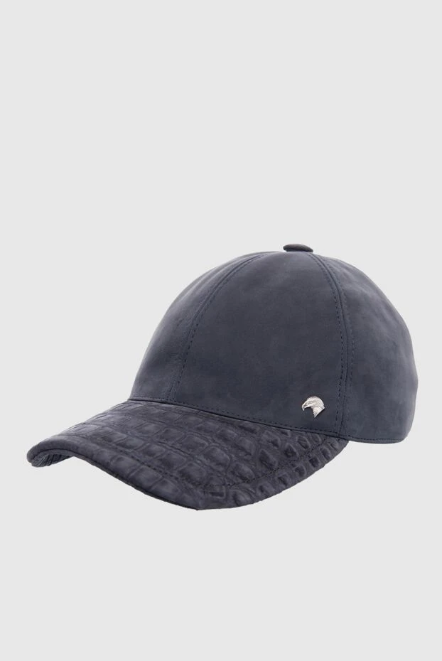 Stefano Ricci cap made of nubuck and crocodile leather brown men's 165134 - photo 3