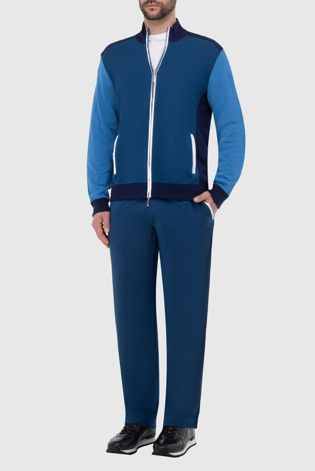 Stefano Ricci sports suit for men made of silk and crocodile leather blue 165159 - photo 2