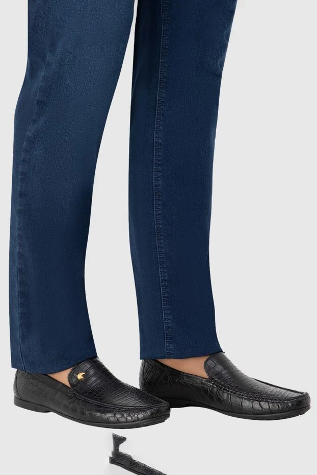 Stefano Ricci crocodile leather loafers black for men 165176 - photo 2