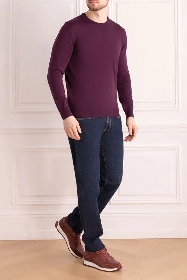 Dalmine man violet wool jumper for men 165179 - photo 2