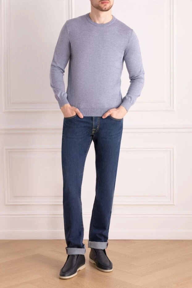Dalmine man blue wool jumper for men buy with prices and photos 165185 - photo 2