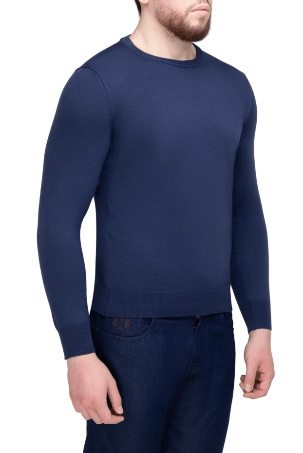 Gran Sasso man blue wool sweater for men 165386 - photo 3