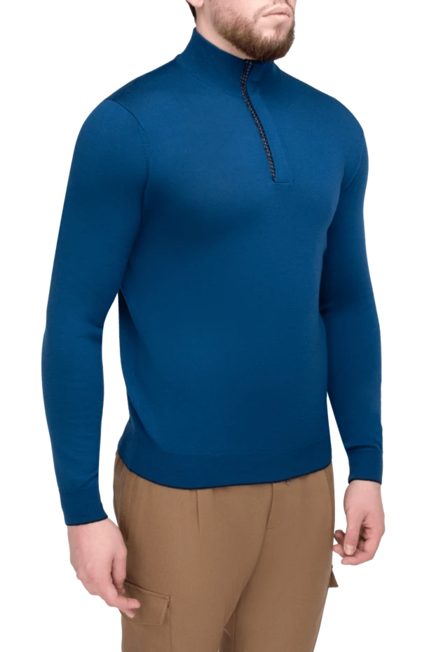 Gran Sasso man blue wool sweater for men 165386 - photo 3