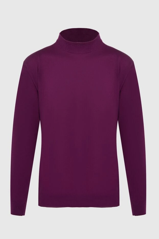 Dalmine man men's jumper with a high stand-up collar made of wool, purple buy with prices and photos 165237 - photo 1